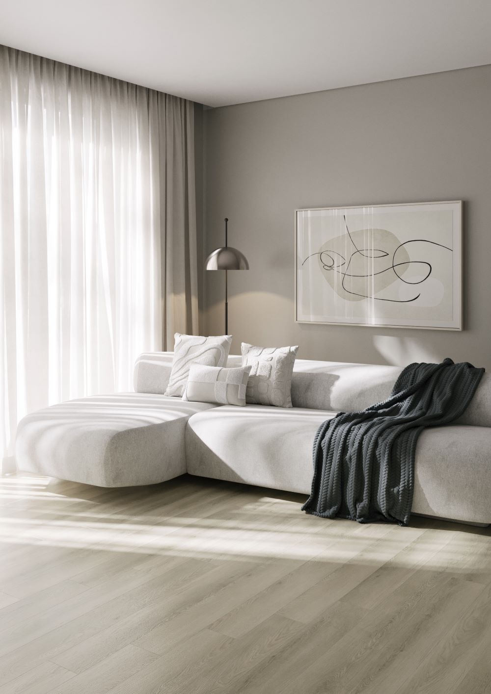 Кварцевый ламинат Home Expert Прайм 6191-11 Дуб Меренга 