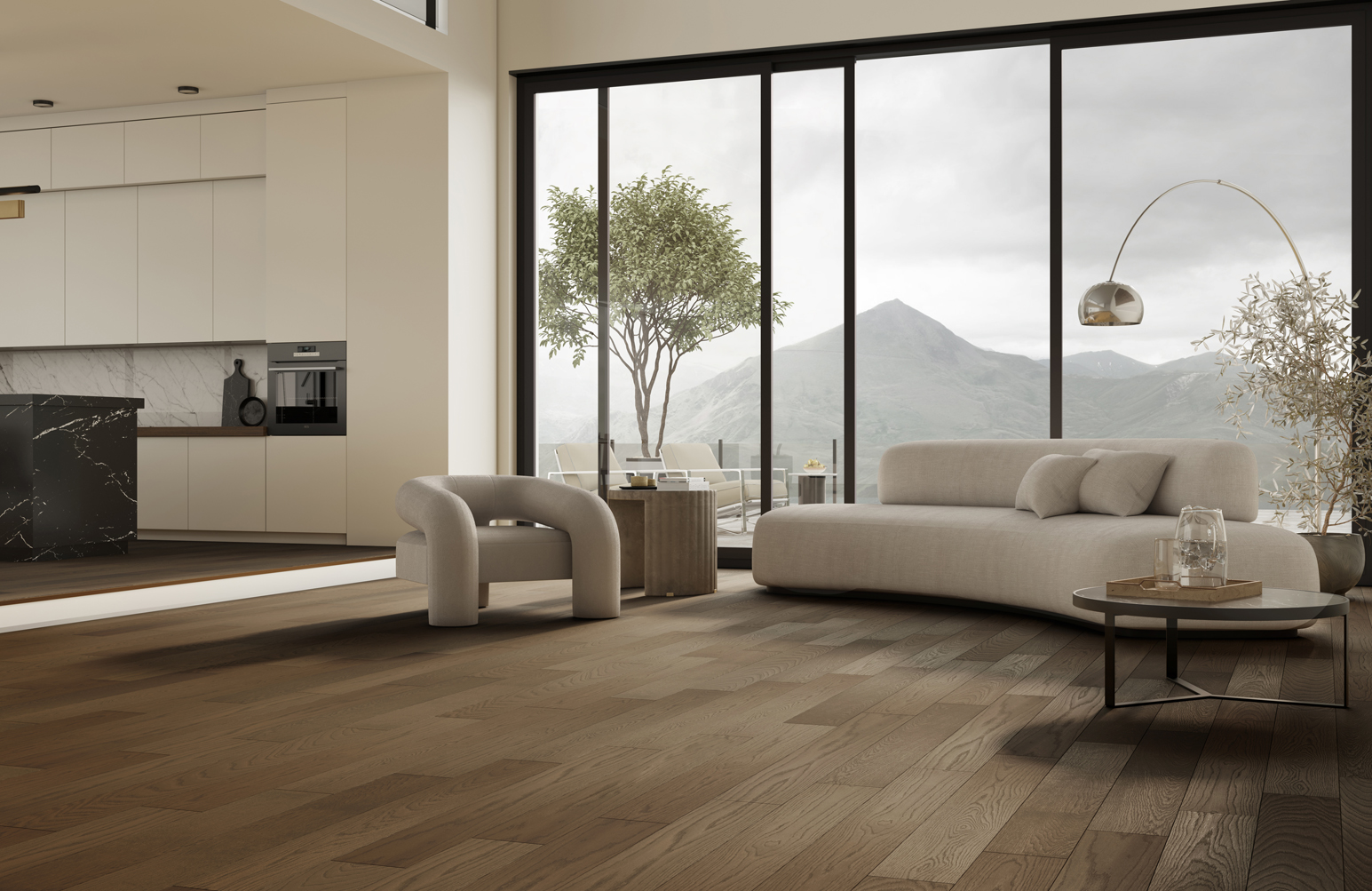 Кварцевый паркет Quartz Parquet Классик Дуб Брауни 413 5/0.6 мм